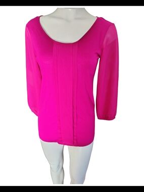The Limited Hot Pink Top with Scoop Neck
